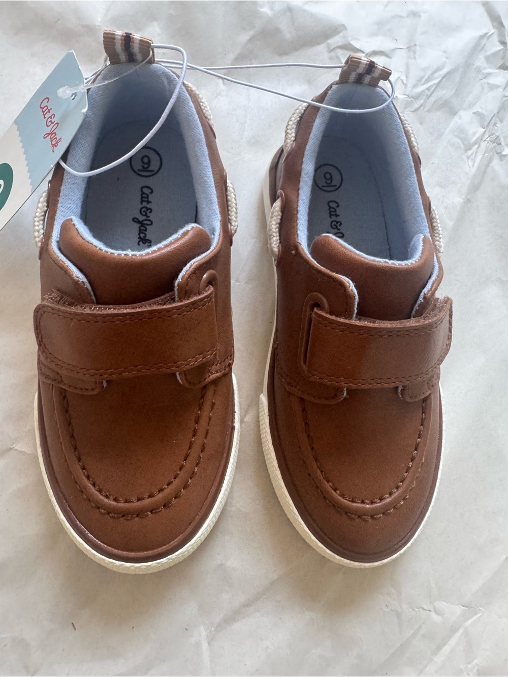 Cat & Jack Brown Velcro Kids Sneakers